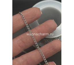 Цепь нержавеющая сталь, панцирная, 3.6 х 2.2 мм.