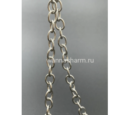 Цепь якорная из нержавеющей стали, 8х6 мм, крупная, 1 метр